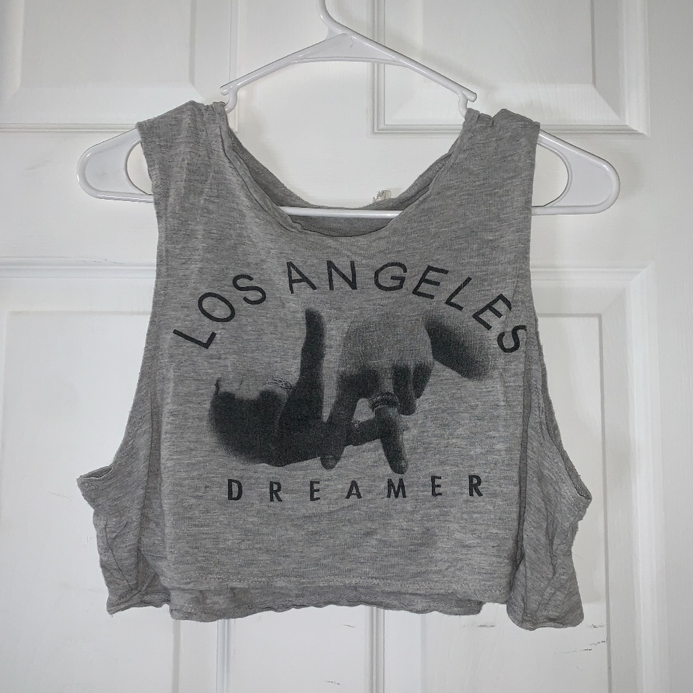 LA Dreamer gray athletic muscle tshirt